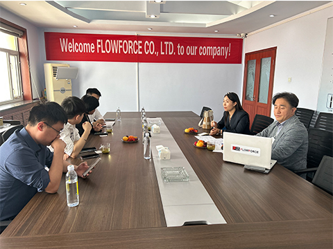 Korean customers come to visit our company